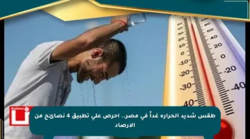 طقس شديد الحرارة غداً في مصر.. احرص على تطبيق 4 نصائح من الأرصاد